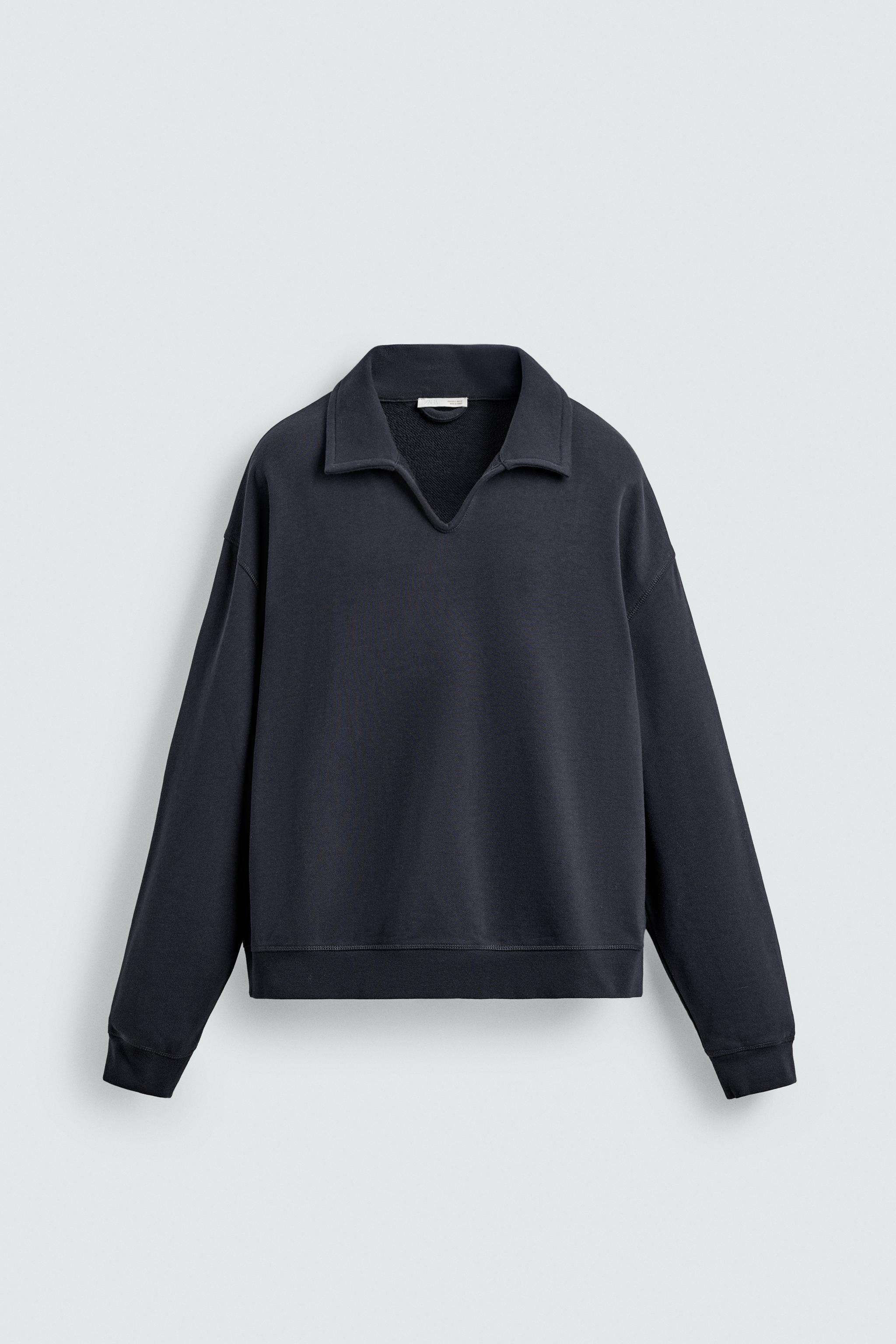 COTTON POLO SWEATSHIRT